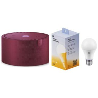 Яндекс Станция Мини Плюс красный + Яндекс лампочка YNDX-00501