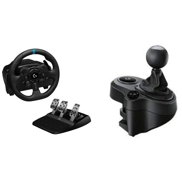 Logitech G923 + Driving Force Shifter черный
