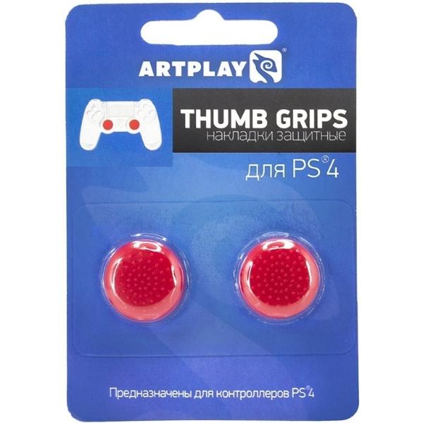 PS4 Накладки Artplays Thumb Grips 2 шт красные