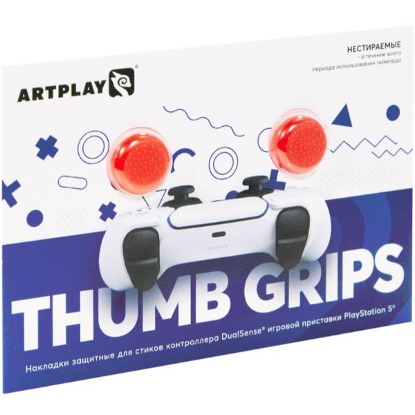 PS5 Накладки Artplays Thumb Grips для Dualsense 2 шт красные
