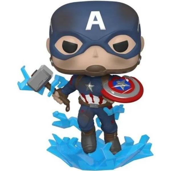 Фигурка Funko POP! Bobble Marvel Avengers Endgame Captain America w/Broken Shield&Mjolnir (573) 45137