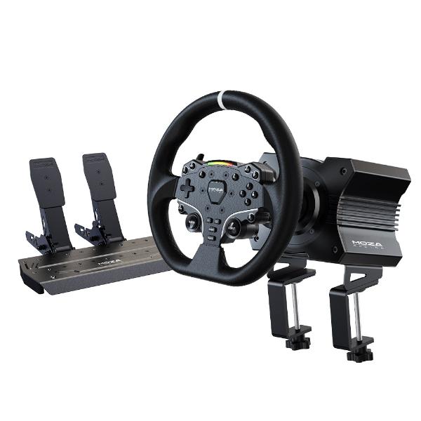 RS20 Игровой руль MOZA R5 Bundle (R5 Base, ES Wheel, SR-P Lite double Pedals,R5 Table Clamp)