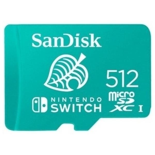 Карта памяти SanDisk MicroSD 512GB for Nintendo Switch (Animal Crossing Leaf)