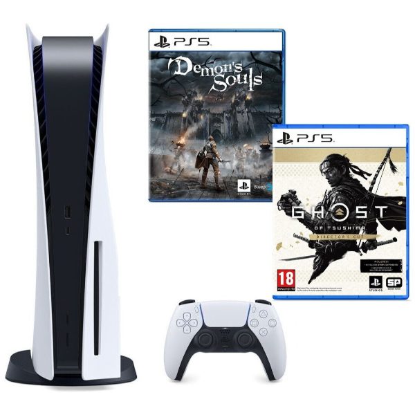 Sony PlayStation 5 + Demon's Souls (PS5) + Ghost of Tsushima Director's Cut (PS5)