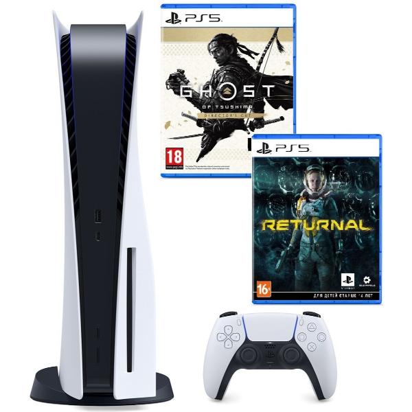 Sony PlayStation 5 + Ghost of Tsushima Director's Cut (PS5) + Returnal (PS5)