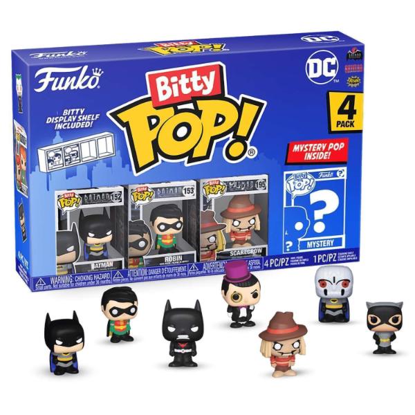 Фигурка Funko Bitty POP! DC Comics S1 Batman+Robin+Scarecrow+Mystery (1 of 4) 4PK 71311