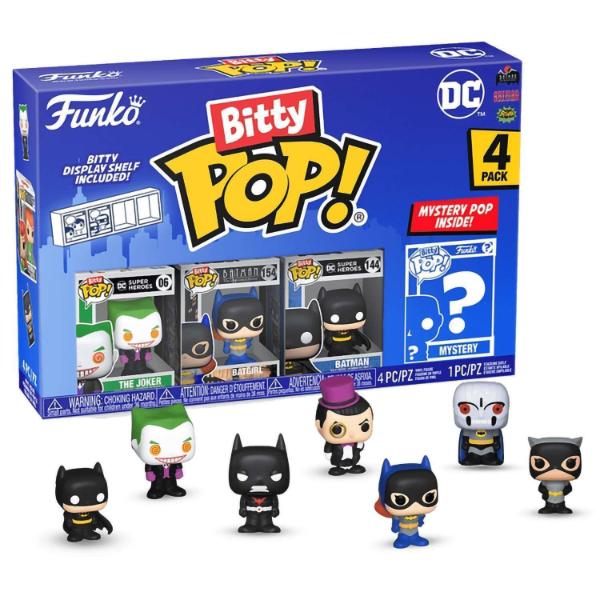 Фигурка Funko Bitty POP! DC Comics S2 Joker+Batgirl+Batman+Mystery (1 of 4) 4PK 71312