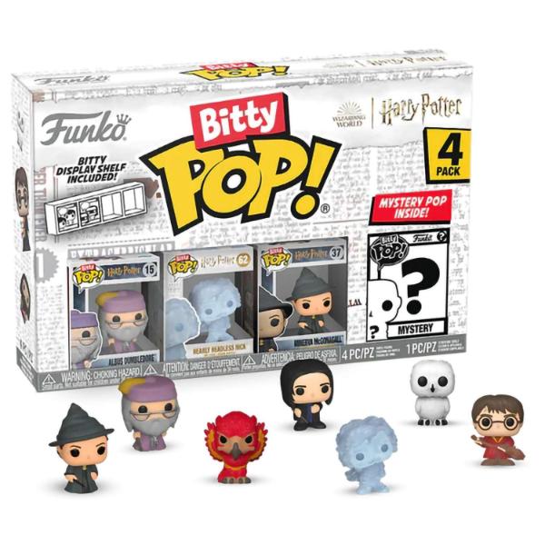 ЭМСИ Фигурка Funko Bitty POP! Harry Potter S3 Dumbledore+HeadlessNick+McGonagal+Mystery(1 of 4) 4PK 71317