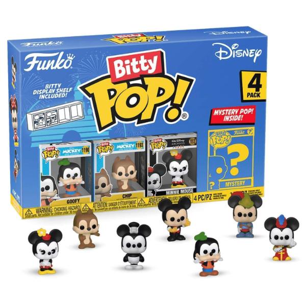 Фигурка Funko Bitty POP! Disney S4 Goofy+Chip+Minnie Mouse+Mystery (1 of 4) 4PK 71322