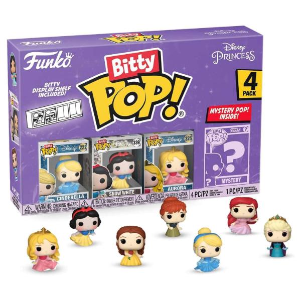 Фигурка Funko Bitty POP! Disney Princess S3 Cinderella+Snow White+Aurora+Mystery (1 of 4) 4PK 73029