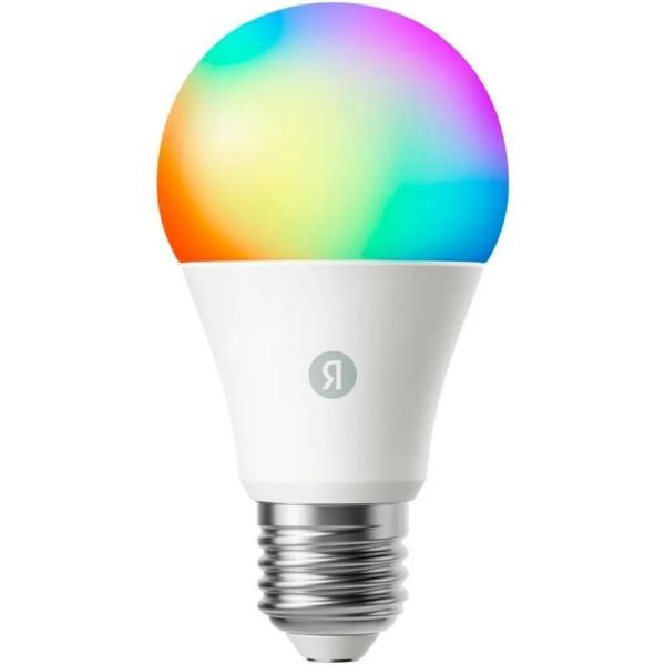 YNDX-00558 Лампа светодиодная Яндекс, Е27, 806 Лм, RGB, работает с Алисой, Matter over WiFi