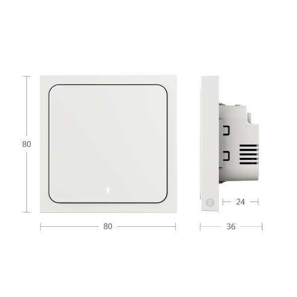 YNDX-00531 Кнопка Умный выключатель Яндекс, 1 клавиша, Zigbee