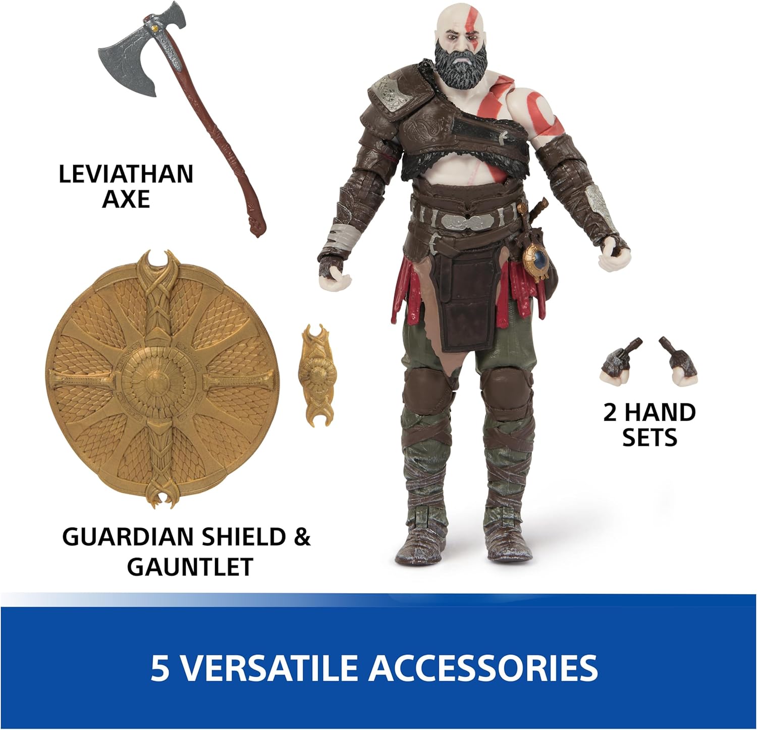 Фигурка Kratos - PlayStation God of War Ragnarok + 5 аксессуаров — изображение 2